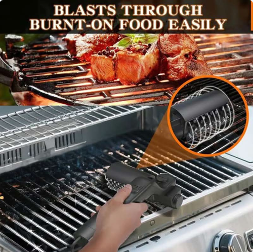 🔥🍖 Cordless Electric BBQ Brush Cleaner – Deep Cleaning, Long Handle, Rechargeable 🔋