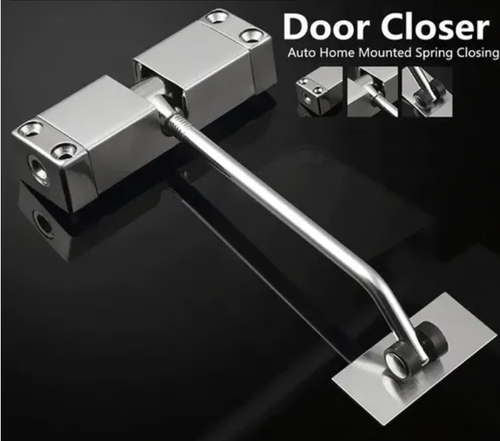 Silent Spring Loaded Door Closer, Stainless Steel Adjustable Automatic Door Closer