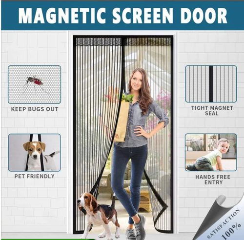 🔥Partition Keeps Bugs Out Insect Screen Mosquito Self Sealing Heavy Duty Hands Free Mosquito Curtain Mesh Magnetic Door Net