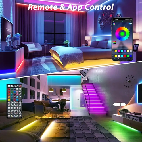 Smart LED Light Strip - Color Changing, Music Sync, RGB, 24V