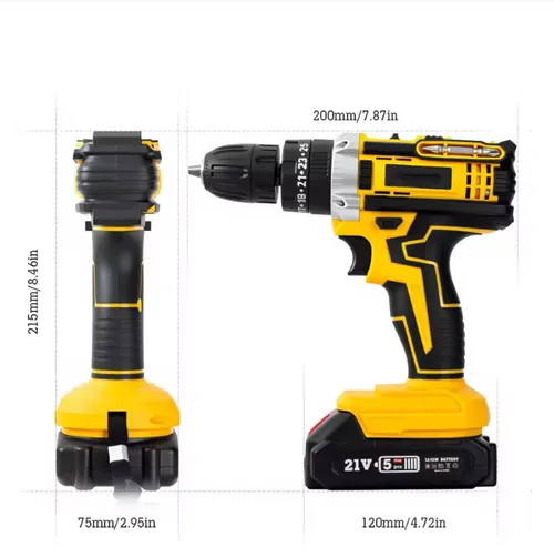 118-piece set + 21V electric drill tool kit(2 batteries 1 charger)
