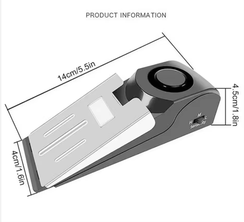 🔔✨Portable 120dB Wedge Door Stop Alarm, Home Security & Travel Anti-theft Device, Home Security Door Stop (4-pack)