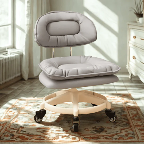 PU Leather Multi-Purpose Soft Padded Stool with 360 Rotation