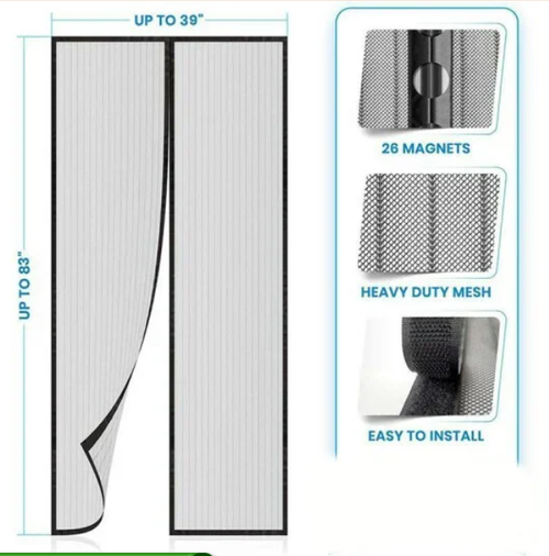 🔥Partition Keeps Bugs Out Insect Screen Mosquito Self Sealing Heavy Duty Hands Free Mosquito Curtain Mesh Magnetic Door Net