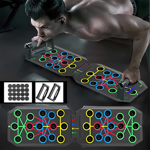 Enhanced Push-up Board Fitness Kit with 30 Holes-Portable Home Exercise Equipment