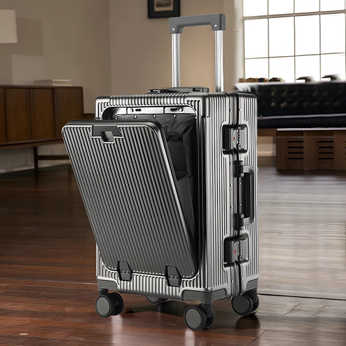 Multi-functional Side Opening Luggage, 20&24 Inch Boarding Case with Universal Wheels & Lock