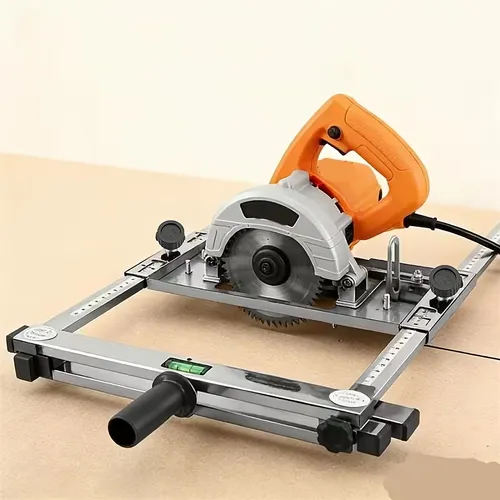 Heavy-Duty Adjustable Circular Saw Guide Rail System with Frame & Clamping Mechanism - Precision Woodworking, Linear Cutting Edge Locator for Panel Processing, Compatible for Wood Boards & Large Panels