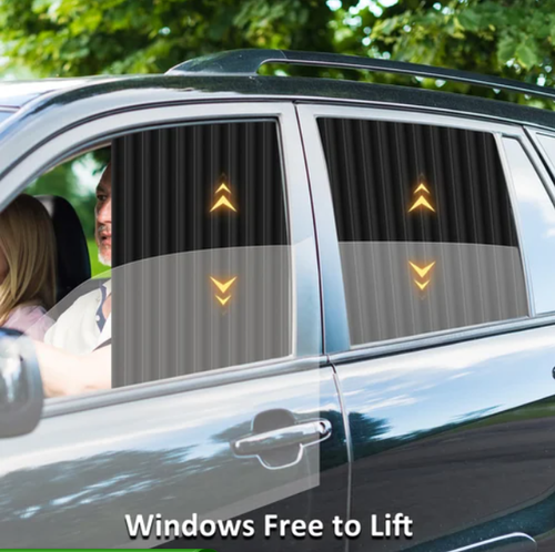 🔥Universal 4 Pcs Car Sunshade Sun UV Protection Magnetic Track Privacy Curtain Car Side Window Sun Shade