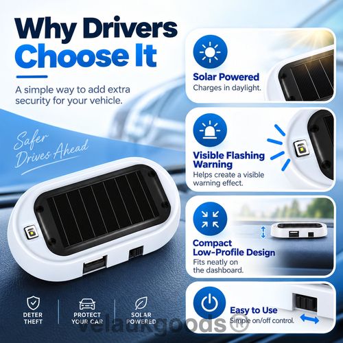 🚗Compact Solar Anti-Theft LED Flashing Lamp
