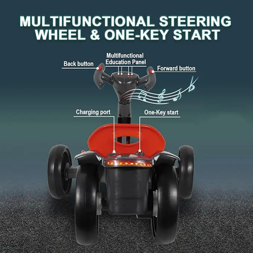 Electric Go Kart for Kids Ages 3-6, Red Sports & Outdoor Racing Recreation Equipment, Ideal Gift for Boys & Girls