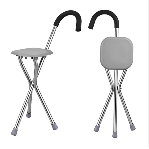 🥩✨Folding stool Easy-Folding Walking Cane with Comfortable Seat Stool for Elderly or Disabled Features As Rehabilitation Therapy Supply