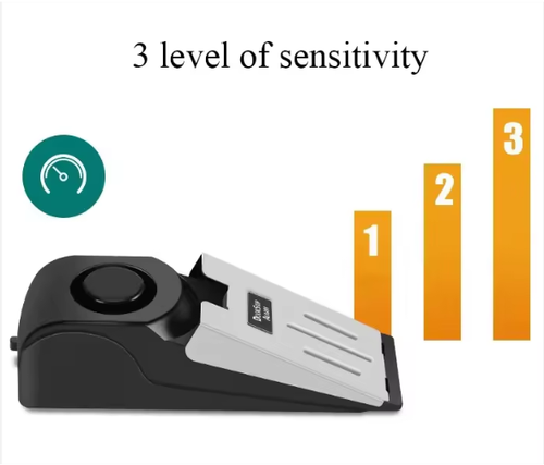 🔔✨Portable 120dB Wedge Door Stop Alarm, Home Security & Travel Anti-theft Device, Home Security Door Stop (4-pack)