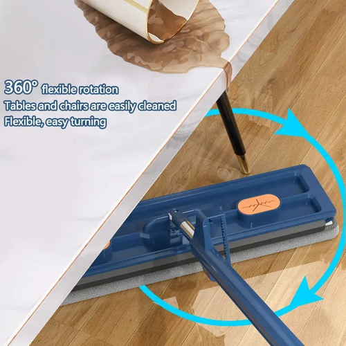 Rotating Mop: Strong handle, easy cleaning, 360° rotating flat mop