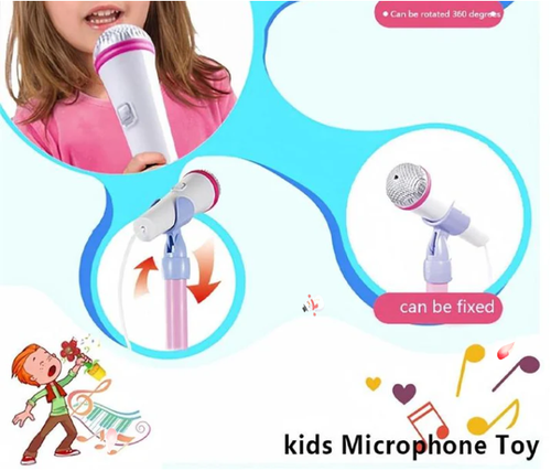 🎅Hot Selling 60% Off🎁 Microphone Toy, Karaoke Machine Toy with Lights  Kids Microphone with Stand, Karaoke Song Instrument Toy, Educational Training Toy