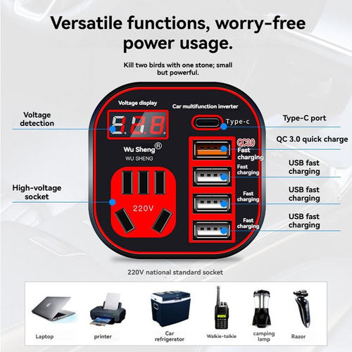 Powerful 200W on-board charging inverter