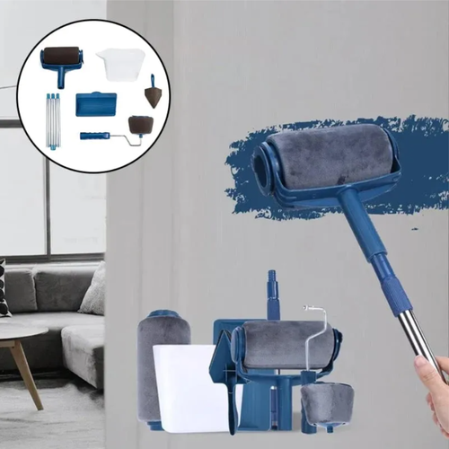 🌟Multifunctional Seamless Paint Runner Set Wall Paint Roller Kit Extendable Rod Non Drip-free Paint Roller