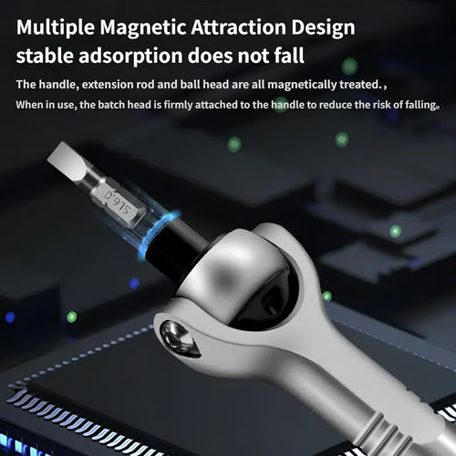 40-in-1 Universal Ratchet Screwdriver Set – 180° Adjustable Repair Tool Kit