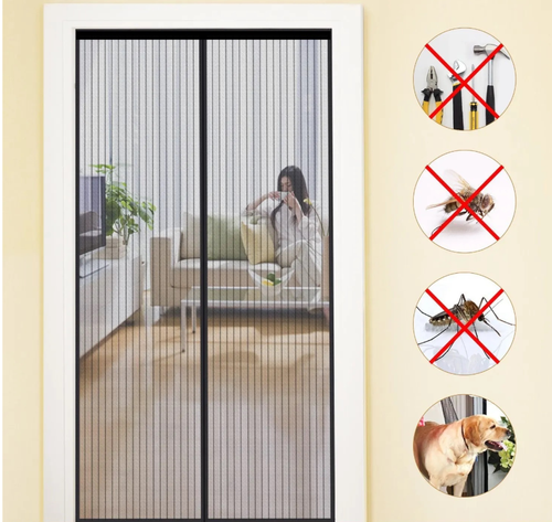 🔥Partition Keeps Bugs Out Insect Screen Mosquito Self Sealing Heavy Duty Hands Free Mosquito Curtain Mesh Magnetic Door Net