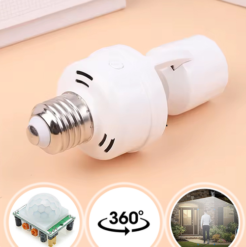 💡✨Smart Switch Infrared Sensor Lamp Holder E27 Energy Saving Bulb Human Body Sensor Lamp Holder Radar Sensor (Pack of 2)