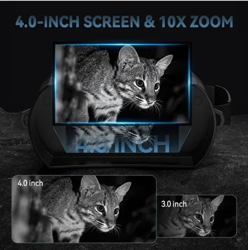 4K high-definition night vision device with 4-inch IPS display screen