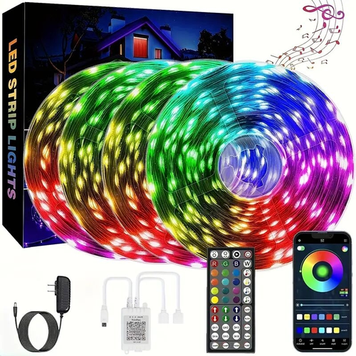 Smart LED Light Strip - Color Changing, Music Sync, RGB, 24V