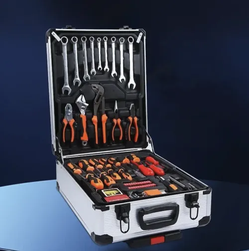 All-in-one professional tool box for auto repair and maintenance: 187 pieces of carbon steel auto repair machine repair aluminum pull rod case socket wrench set of hardware tools combination kit