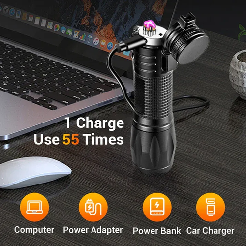 Multi-functional flashlight lighter