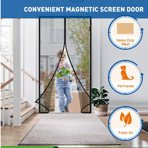 🔥Partition Keeps Bugs Out Insect Screen Mosquito Self Sealing Heavy Duty Hands Free Mosquito Curtain Mesh Magnetic Door Net