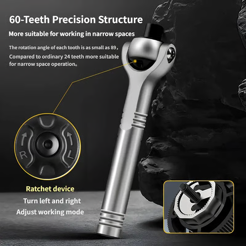 40-in-1 Universal Ratchet Screwdriver Set – 180° Adjustable Repair Tool Kit