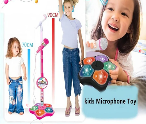 🎅Hot Selling 60% Off🎁 Microphone Toy, Karaoke Machine Toy with Lights  Kids Microphone with Stand, Karaoke Song Instrument Toy, Educational Training Toy