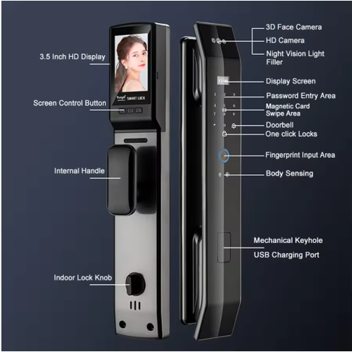 🌟Face recognition, fingerprint, digital, smart door locks