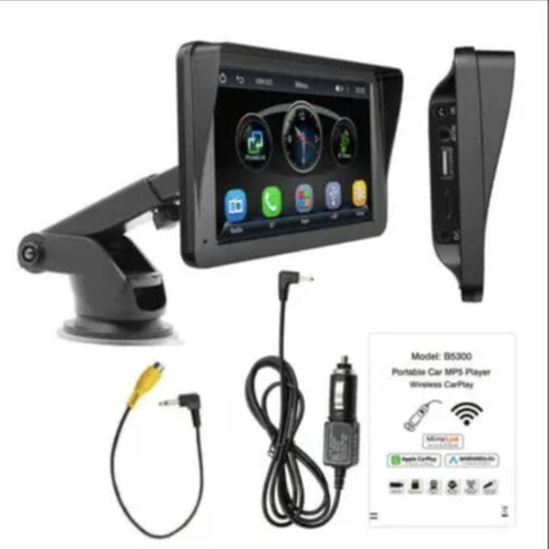 7inch Rearview Mirror Carplay Android Auto Wireless Projection Screen Backup Camera with 4K Resolution Car Reversing Aid Monitor