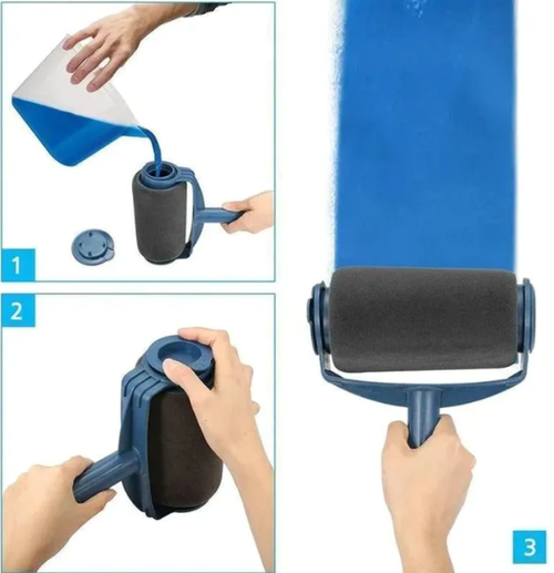 🌟Multifunctional Seamless Paint Runner Set Wall Paint Roller Kit Extendable Rod Non Drip-free Paint Roller