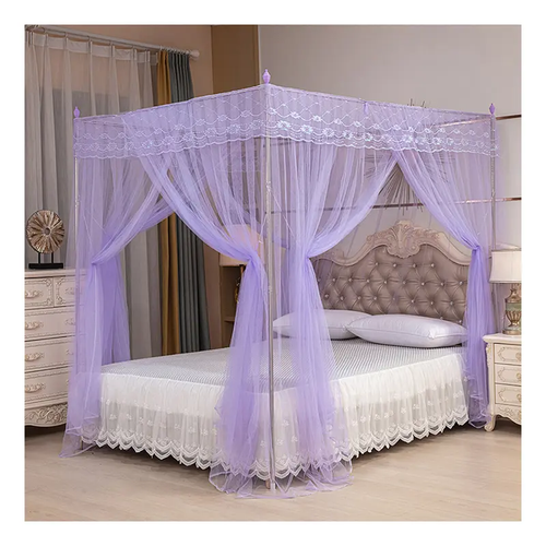 🎁Palace-style foldable mosquito net tent, princess style, square mosquito net with lace trim.