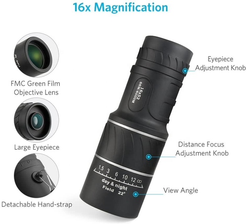 🔥16x52 Monocular Bifocal Optical Zoom Telescope