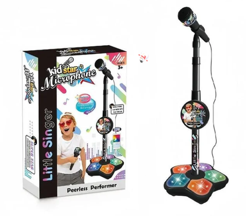 🎅Hot Selling 60% Off🎁 Microphone Toy, Karaoke Machine Toy with Lights  Kids Microphone with Stand, Karaoke Song Instrument Toy, Educational Training Toy
