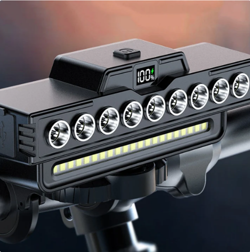 Rechargeable 28-LED Bicycle Headlight with Horn