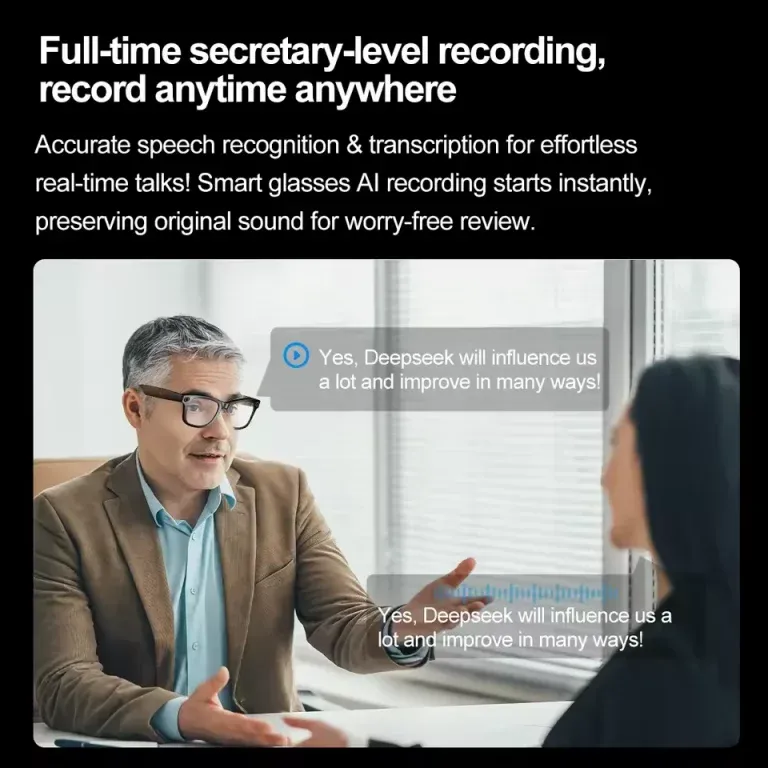 Smart translation glasses (Transparent blue light blocking glasses)