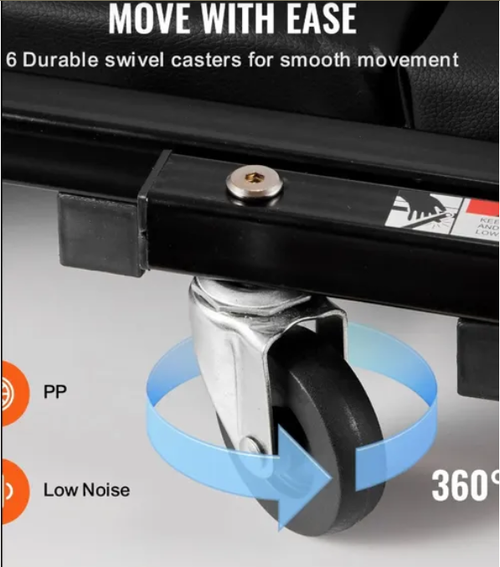 Folding Crawler Seat 2 in 1 Car Repair Tool Heavy Duty Padded Comfortable Car Repair Lying Board