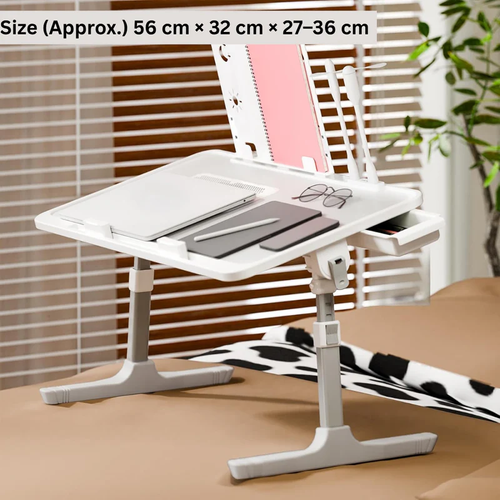 Premium Foldable Bed Table Adjustable Height Multifunction Table with Light
