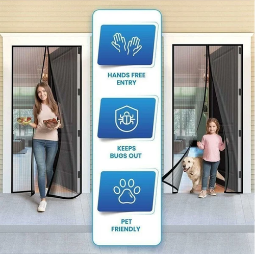 🔥Partition Keeps Bugs Out Insect Screen Mosquito Self Sealing Heavy Duty Hands Free Mosquito Curtain Mesh Magnetic Door Net