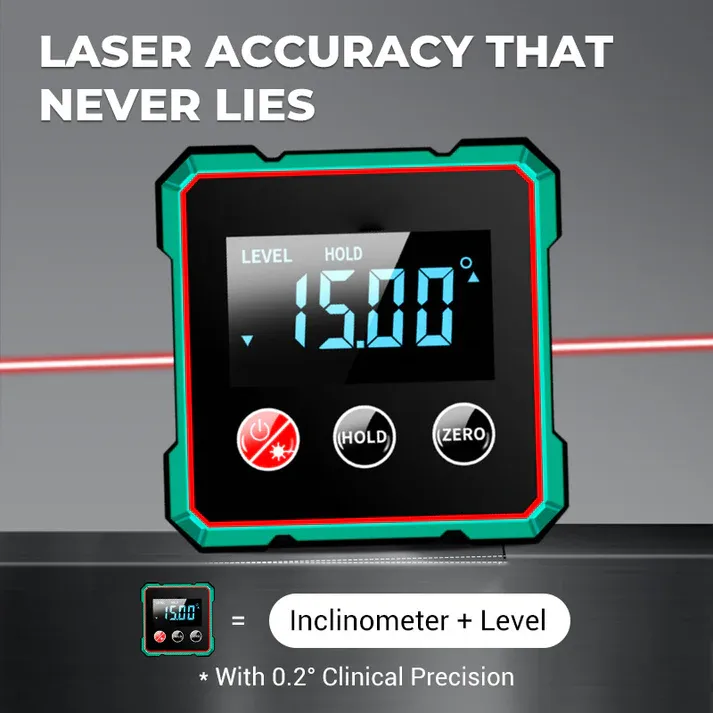 📢🔧 Hot Selling! Limited Time Offer! 🔥Four-Sided Magnetic Digital Angle Gauge (with Laser)