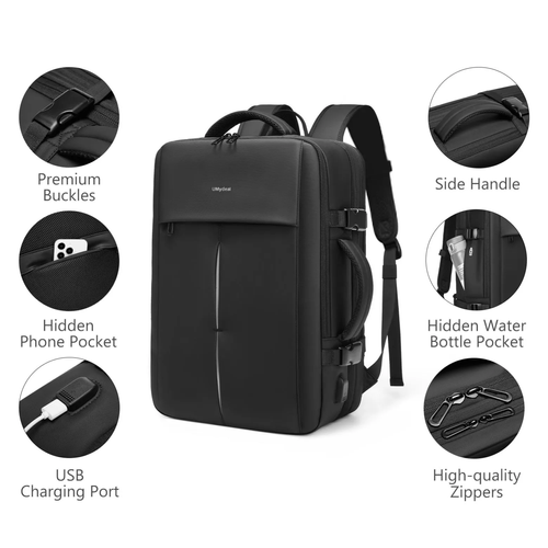 60L Carry on Vacuum Compression Travel Expandable Backpack