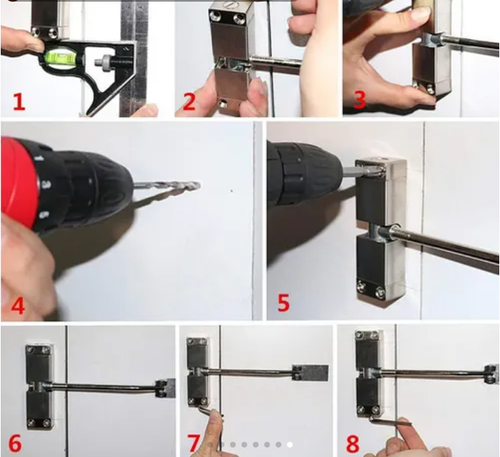 Silent Spring Loaded Door Closer, Stainless Steel Adjustable Automatic Door Closer