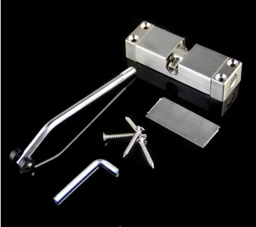 Silent Spring Loaded Door Closer, Stainless Steel Adjustable Automatic Door Closer