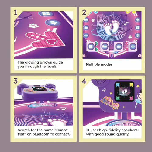 Homero 6 Game Modes Musical Dance Mat with Bluetooth