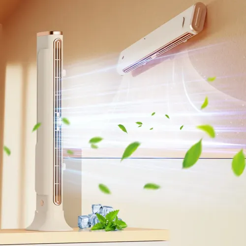 ❄️ Cool Comfort Anywhere – Multi-Functional Bladeless Tower Fan