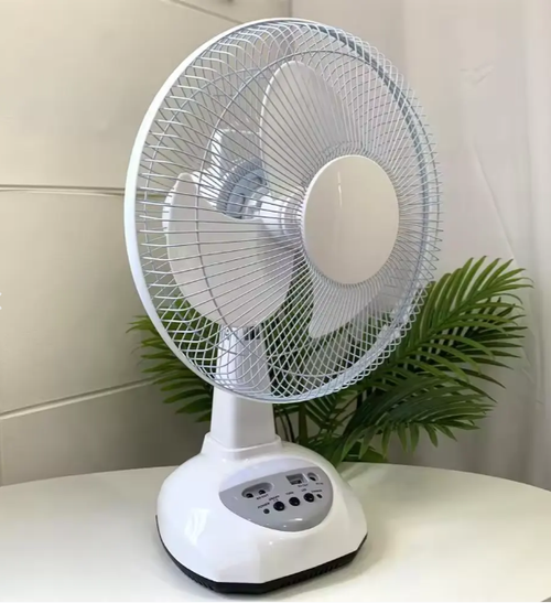 New 12-inch Multi-functional Portable Solar-powered Charging Fan Portable Home Outdoor Desktop Fan Set with LED Lamp Lighting