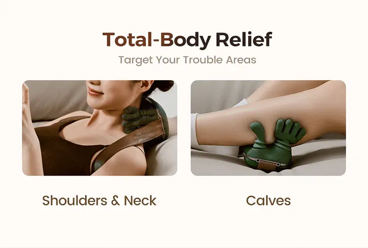 💆‍♂️✨ Portable Neck Massager – Shiatsu Kneading, 3D Deep Relief & Wireless Use 🔋