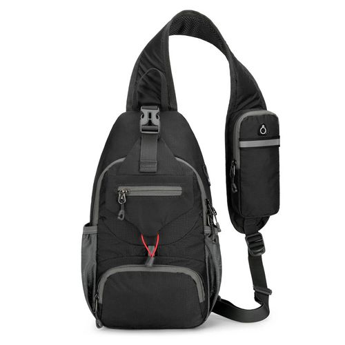 Men's Multi-Pocket Water-Resistant Oxford Sling Bag